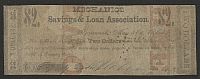 Georgia, Savannah, Mechanics Savings & Loan Association, 1862 $2